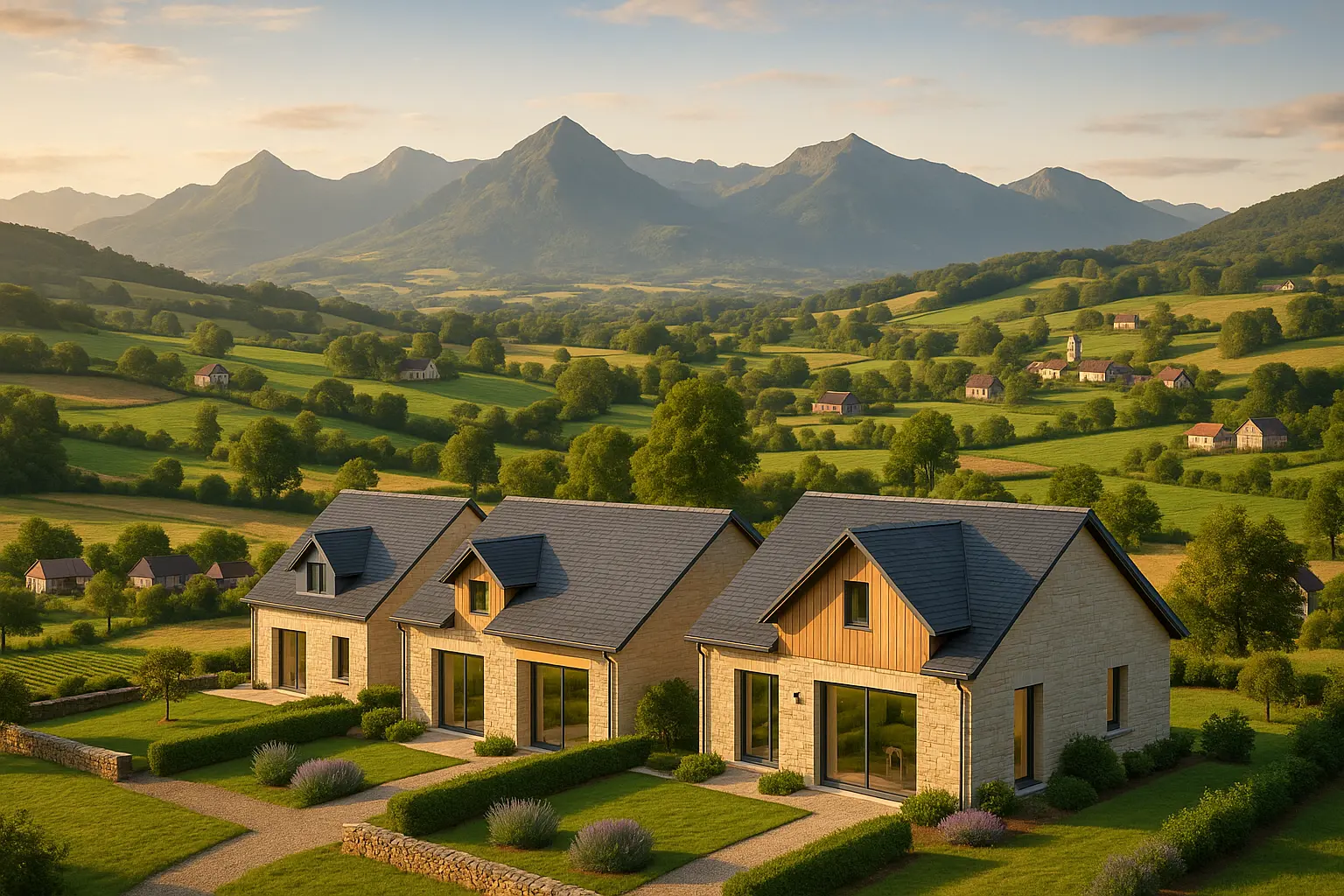 Maisons neuves à Béarn