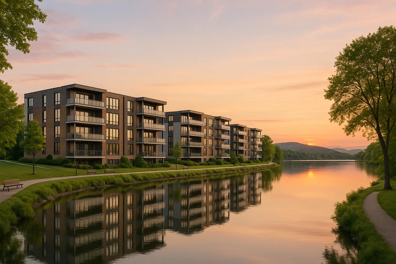 Condos neufs à louer à Sainte-Marthe-sur-le-Lac