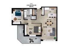 2 chambres (1005 pc)