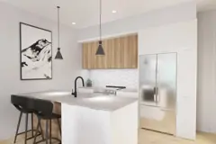 2 chambres + garage (1048 pc)