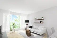 2 chambres + garage (1048 pc)