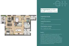 3 chambres + bureau (12 logements)