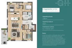 3 chambres + bureau (6 logements)